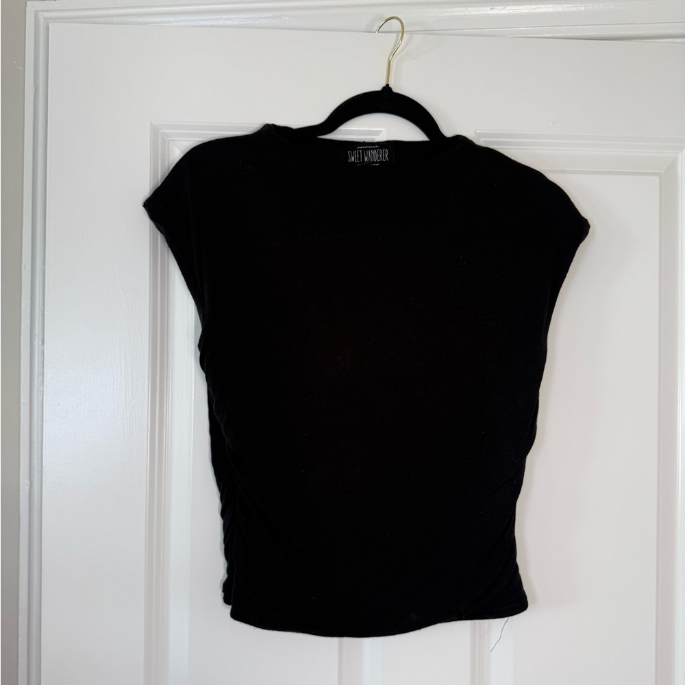 High Neck Ruched Tank